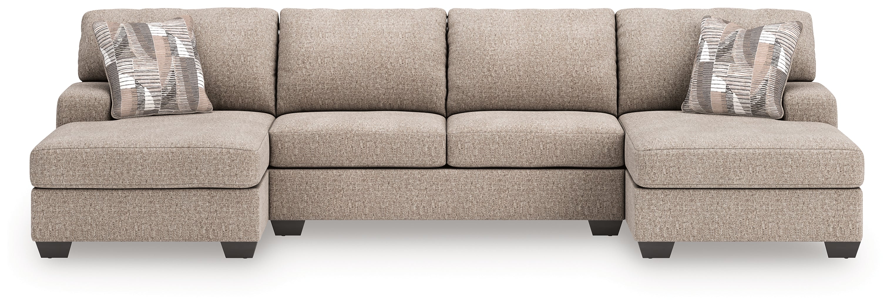 Best Furniture Outlet - Ashley Furniture - Newellen Sectional - RAF 3-Piece Sleeper Sectional with Chaise / Greystone - 48405S5