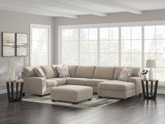 Best Furniture Outlet - Ashley Furniture - Newellen Sectional - LAF 3-Piece Sectional with Chaise / Hemp - 48404S2