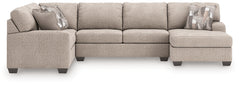 Best Furniture Outlet - Ashley Furniture - Newellen Sectional - LAF 3-Piece Sleeper Sectional with Chaise / Hemp - 48404S6