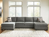 Best Furniture Outlet - Ashley Furniture - Revenna Sectional - RAF 3-Piece Sectional with Double Chaise / Greystone - PC48405S3