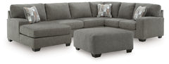 Clarington 3-Piece Sectional and Oversized Ottoman