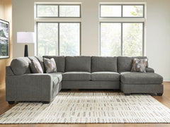 Best Furniture Outlet - Ashley Furniture - Revenna Sectional - LAF 3-Piece Sectional with Chaise / Greystone - PC48405S2
