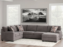 Best Furniture Outlet - Ashley Furniture - Newellen Sectional - LAF 3-Piece Sectional with Chaise / Greystone - 48405S2