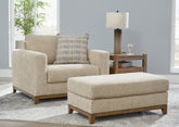 Best Furniture Outlet - Ashley Furniture - Parklynn Oversized Chair and Ottoman - Oversized Chair and Ottoman - 48902U2