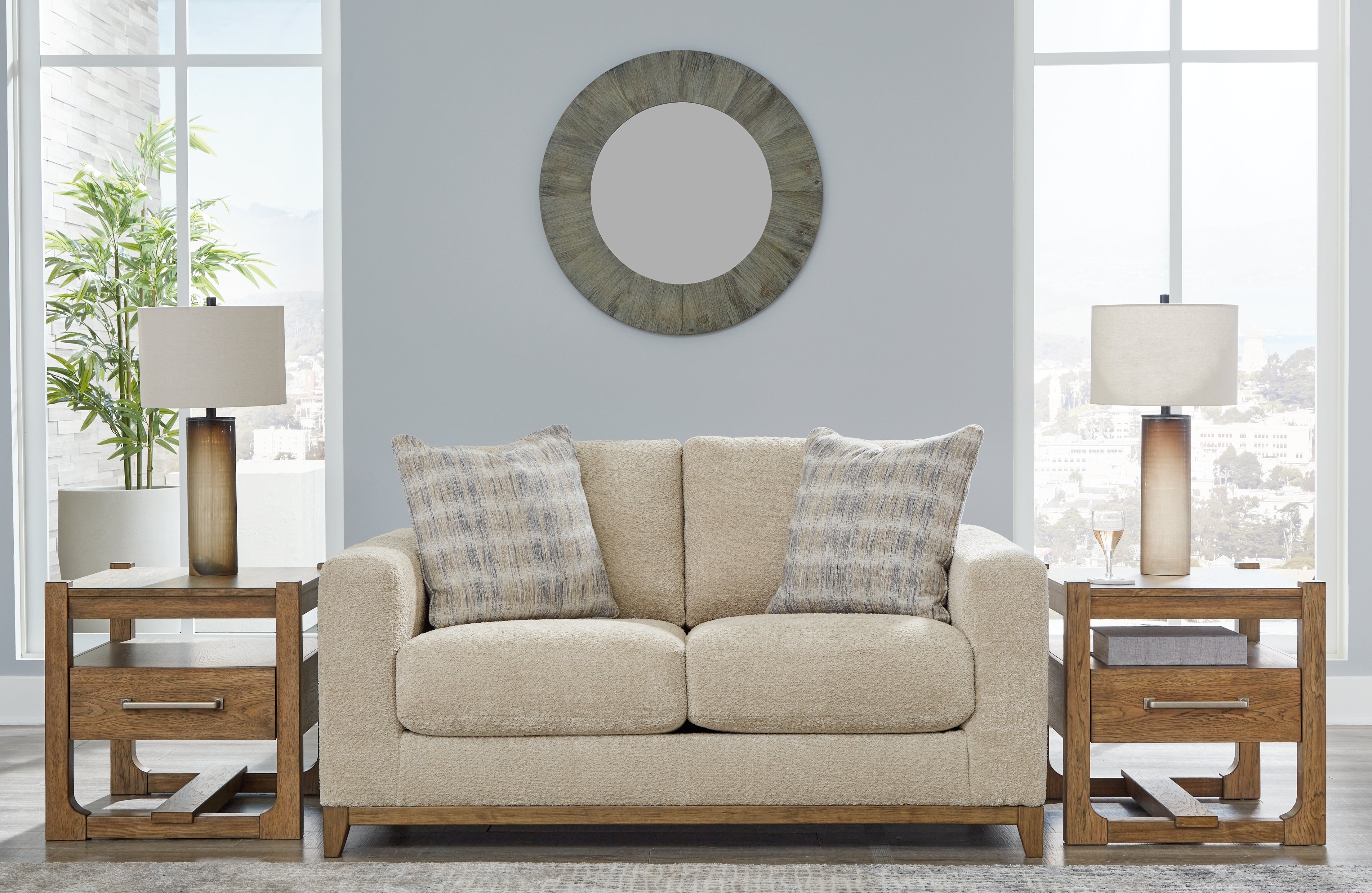Best Furniture Outlet - Ashley Furniture - Parklynn Living Room - Loveseat / Desert - 4890235