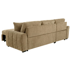 Pastrana Upholstered Sleeper Sectional Sofa LAF Chaise Camel