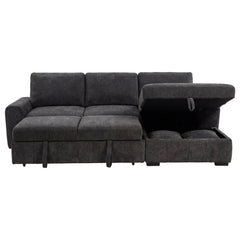 Pastrana Upholstered Sleeper Sectional Sofa RAF Chaise Grey