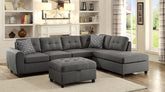 Best Furniture Outlet - Coaster - Stonenesse Sectional Sofa with Storage Ottoman Set Grey - 500413-S2
