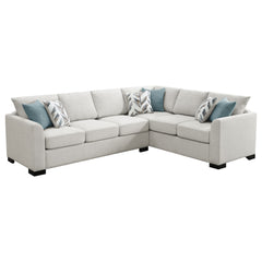 Best Furniture Outlet - Coaster - Ashford Chenille Upholstered Sleeper Sectional Sofa Greige - 500818
