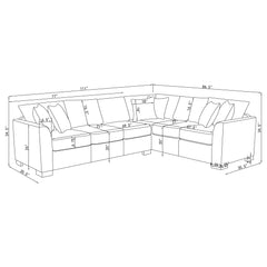 Ashford Chenille Upholstered Sleeper Sectional Sofa Greige