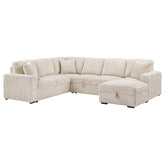 Best Furniture Outlet - Coaster - Devonshire Sleeper Sectional Sofa Storage Chaise Camel - 501205