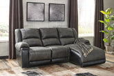 Best Furniture Outlet - Ashley Furniture - Nantahala Sectional - 3-Piece Reclining Sectional with Chaise / Slate - 50301S9