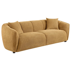 Best Furniture Outlet - Coaster - Aleisha Fabric Upholstered Sofa Mustard Yellow - 503061