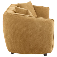 Aleisha Fabric Upholstered Loveseat Mustard Yellow
