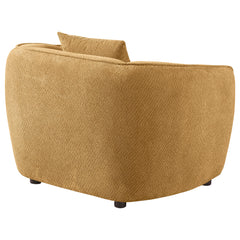 Aleisha Fabric Upholstered Accent Chair Mustard Yellow