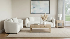 Best Furniture Outlet - Coaster - Aleisha 2-piece Fabroc Upholstered Sofa Set Sand - 503064-S2