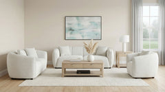 Aleisha Fabric Upholstered Loveseat Sand