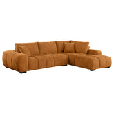 Best Furniture Outlet - Coaster - Camacho Upholstered Chaise Sectional Sofa Orange - 503975