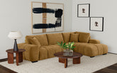 Best Furniture Outlet - Coaster - Camacho Upholstered Chaise Sectional Sofa Amber - 503985