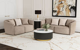 Best Furniture Outlet - Coaster - Townsend 2-piece Chenille Upholstered Sofa Set Latte - 504754-S2