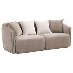Townsend 2-piece Chenille Upholstered Sofa Set Latte