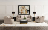 Best Furniture Outlet - Coaster - Townsend 3-piece Chenille Upholstered Sofa Set Latte - 504754-S3