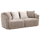 Best Furniture Outlet - Coaster - Townsend Chenille Upholstered Rolled Arm Sofa Latte - 504754