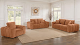 Best Furniture Outlet - Coaster - Burnett 3-piece Chenille Upholstered Sofa Set Burnt Orange - 504951-S3
