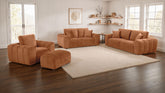 Best Furniture Outlet - Coaster - Burnett 4-piece Chenille Upholstered Sofa Set Burnt Orange - 504951-S4