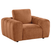 Best Furniture Outlet - Coaster - Burnett Chenille Upholstered Accent Chair Burnt Orange - 504953