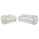 Best Furniture Outlet - Coaster - Isabella 2-piece Fabric Upholstered Sofa Set Sand - 504971-S2