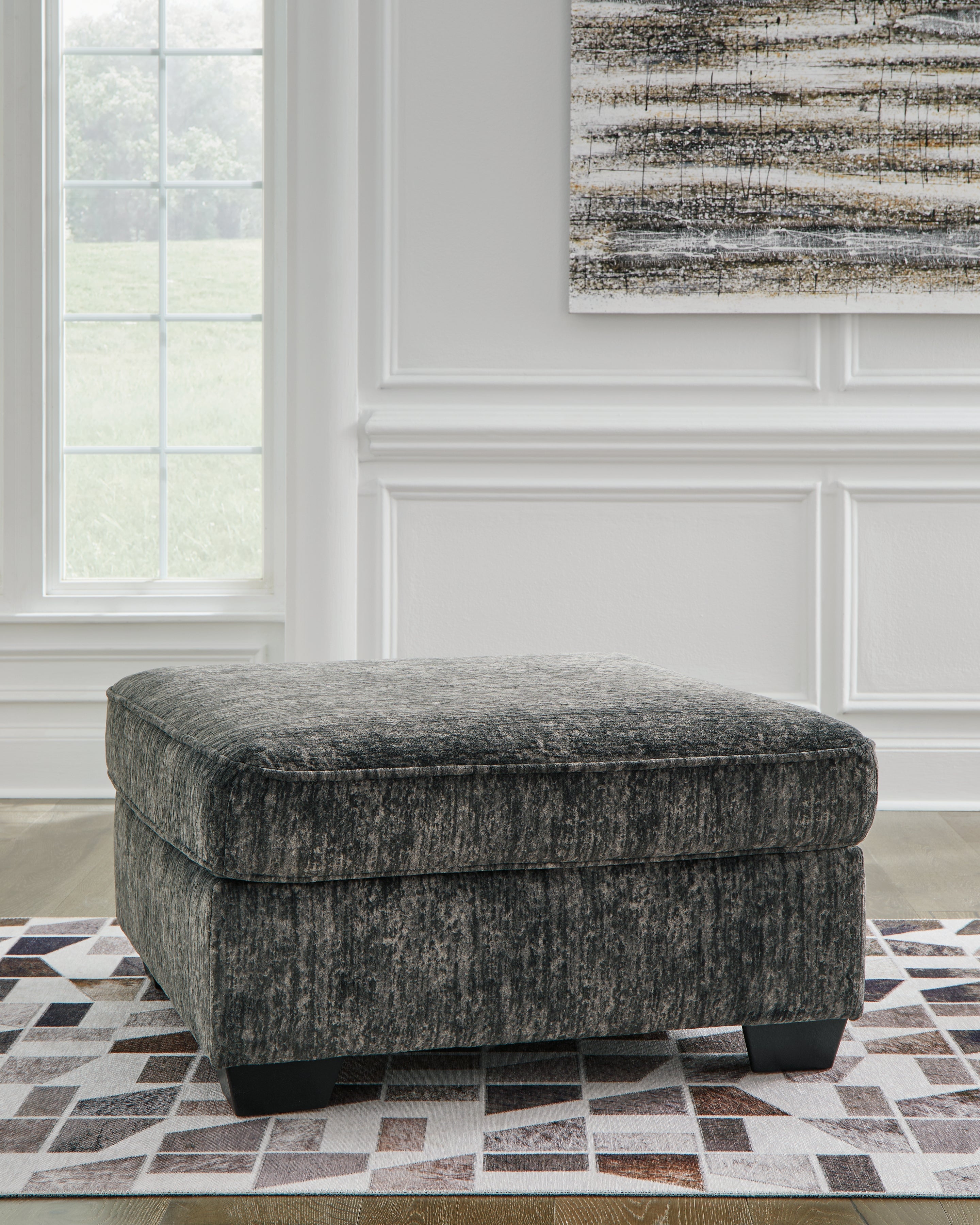 Best Furniture Outlet - Ashley Furniture - Lonoke Living Room - Oversized Accent Ottoman / Gunmetal - 5050408