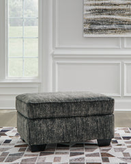 Best Furniture Outlet - Ashley Furniture - Lonoke Living Room - Ottoman / Gunmetal - 5050414