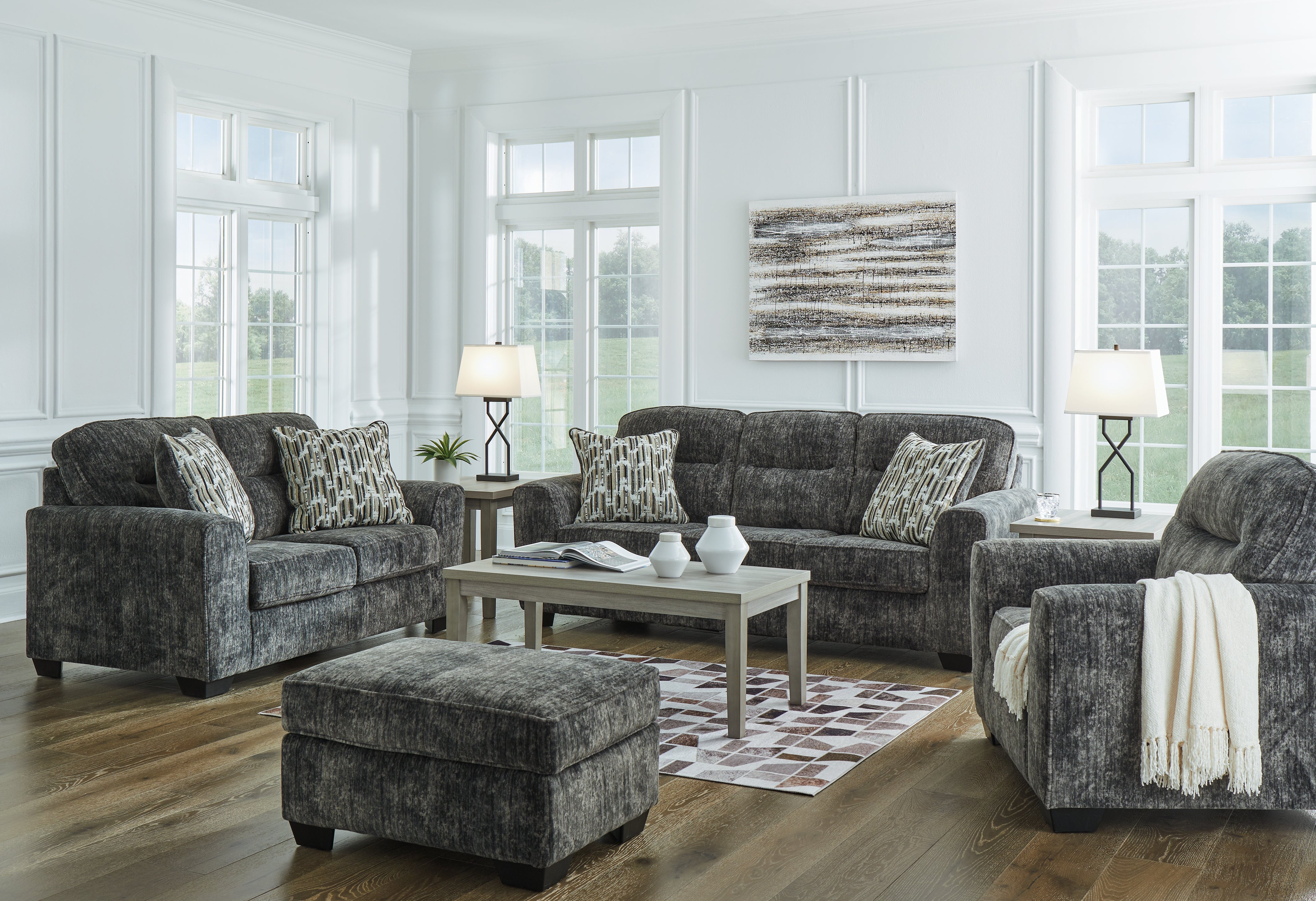 Best Furniture Outlet - Ashley Furniture - Lonoke Sofa, Loveseat, Oversized Chair and Ottoman - Sofa, Loveseat, Oversized Chair and Ottoman - 50504U3