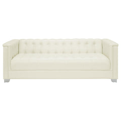 Chaviano 4-piece Upholstered Track Arm Sofa Set Pearl White
