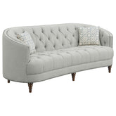 Best Furniture Outlet - Coaster - Avonlea Upholstered Sloped Arm Sofa Grey Fabric - 505641