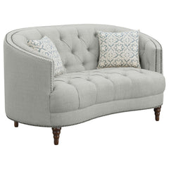 Best Furniture Outlet - Coaster - Avonlea Upholstered Sloped Arm Loveseat Grey Fabric - 505642
