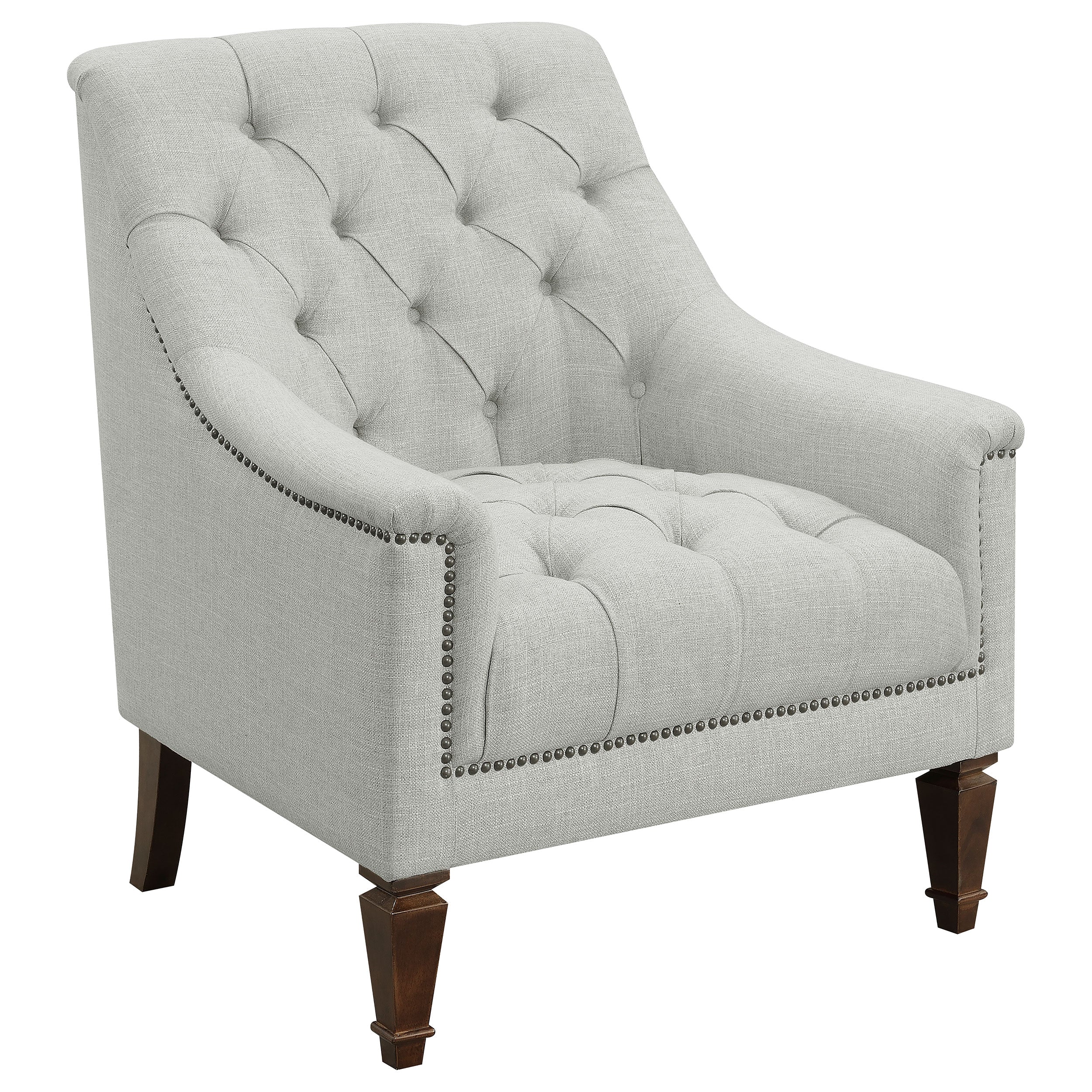 Best Furniture Outlet - Coaster - Avonlea Fabric Upholstered Sloped Arm Chair Grey Fabric - 505643