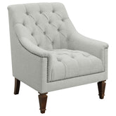 Best Furniture Outlet - Coaster - Avonlea Fabric Upholstered Sloped Arm Chair Grey Fabric - 505643