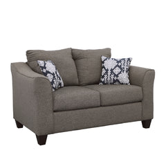 Salizar Upholstered Flared Arm Loveseat Charcoal Grey