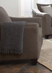 Salizar Upholstered Flared Arm Accent Chair Charcoal Grey