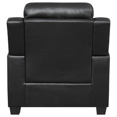 Finley 3-piece Upholstered Padded Arm Tufted Sofa Set Black