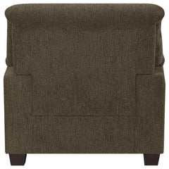 Clementine Upholstered Padded Arm Accent Chair Brown