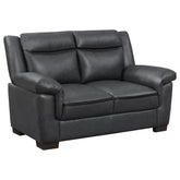 Best Furniture Outlet - Coaster - Arabella Upholstered Padded Arm Loveseat Grey - 506592