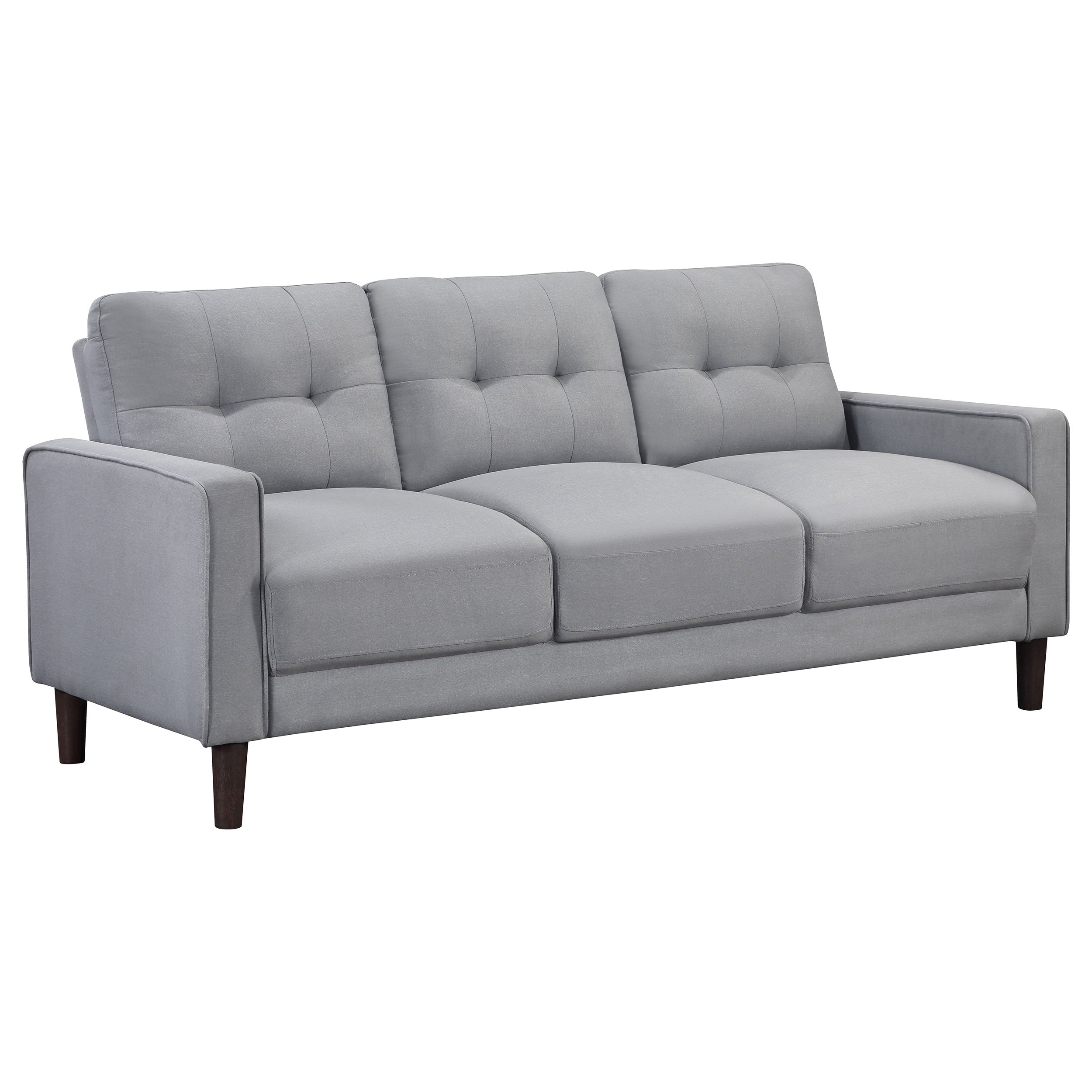 Best Furniture Outlet - Coaster - Bowen Upholstered Track Arm Tufted Sofa Grey - 506781