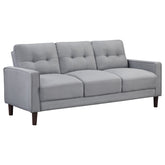 Best Furniture Outlet - Coaster - Bowen Upholstered Track Arm Tufted Sofa Grey - 506781