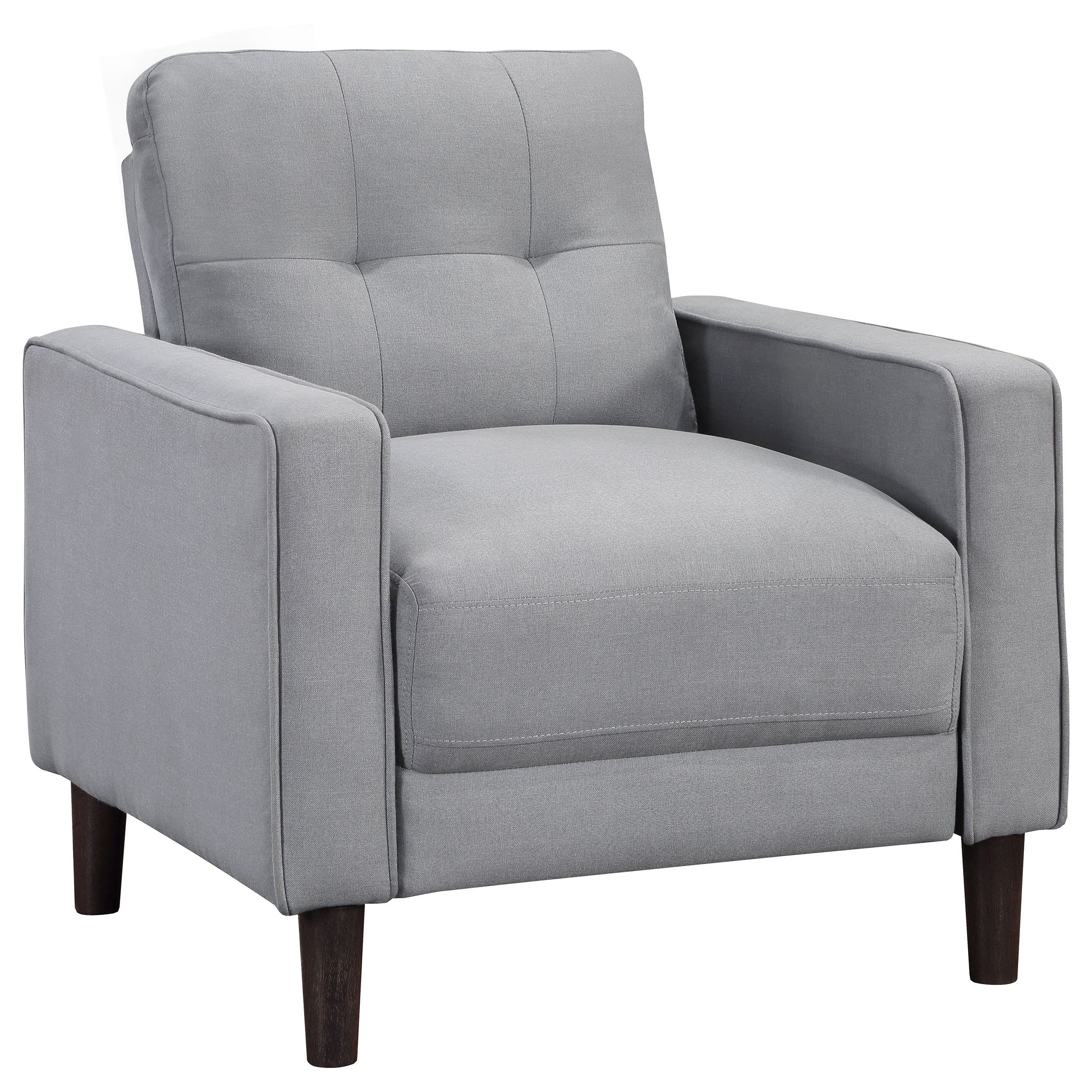 Best Furniture Outlet - Coaster - Bowen Upholstered Track Arm Tufted Accent Chair Grey - 506783