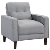 Best Furniture Outlet - Coaster - Bowen Upholstered Track Arm Tufted Accent Chair Grey - 506783