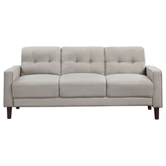 Bowen 3-piece Upholstered Track Arm Tufted Sofa Set Beige