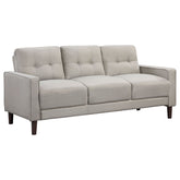 Best Furniture Outlet - Coaster - Bowen Upholstered Track Arm Tufted Sofa Beige - 506785